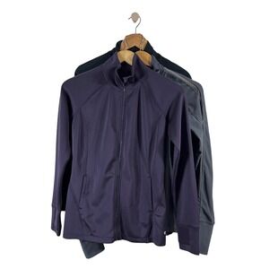 Lot Of 3 Women's‎ Apana Performance Jacket Purple Gray Black Pockets Size XS